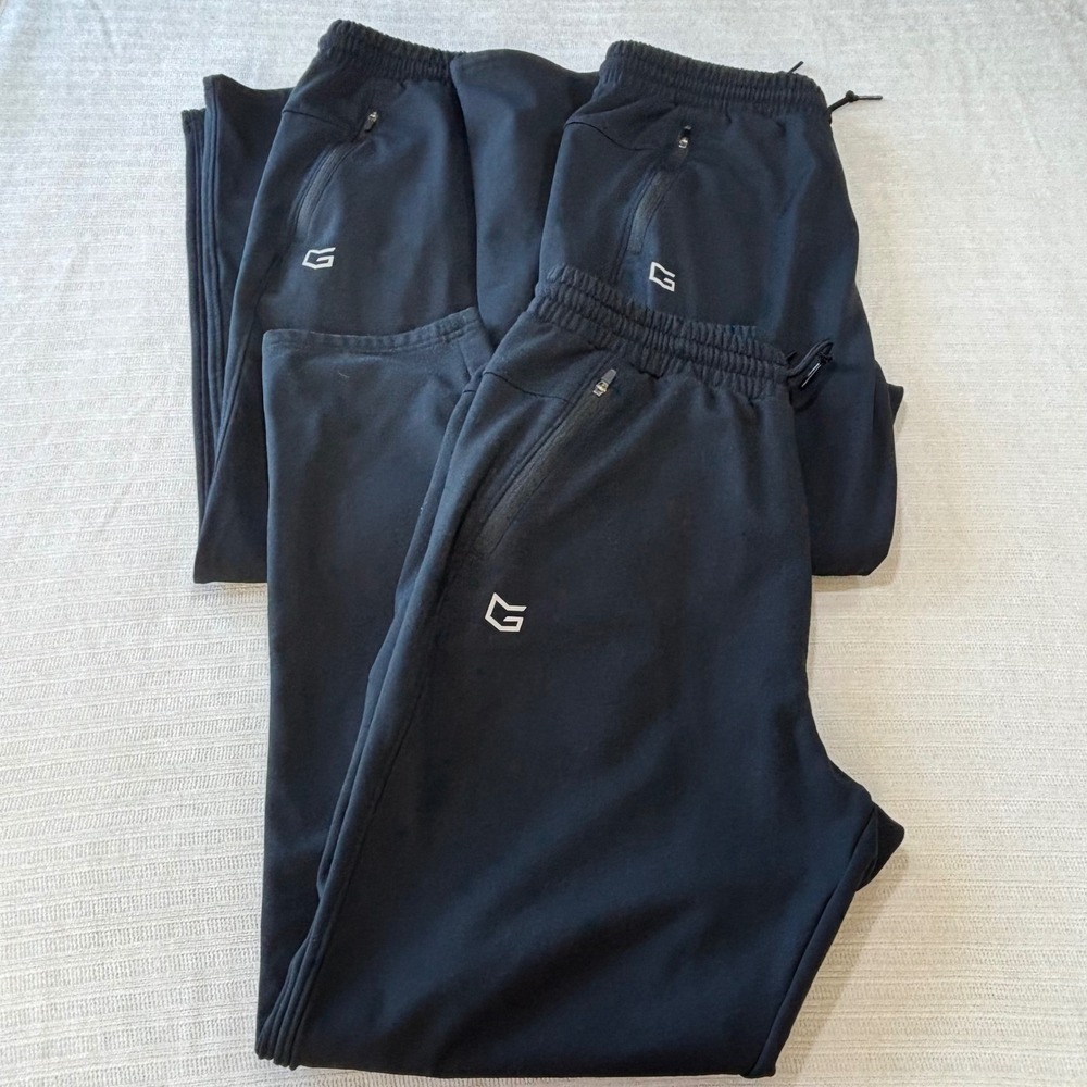 G Gradual Mens Athletic Pants Lot of 3 Straight Leg Zipper Pockets Track Pants M